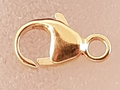 clasp 9mm silver goldplated